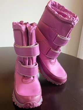 Lands End Snow Boots Youth Sz 6 - Pink/Purple